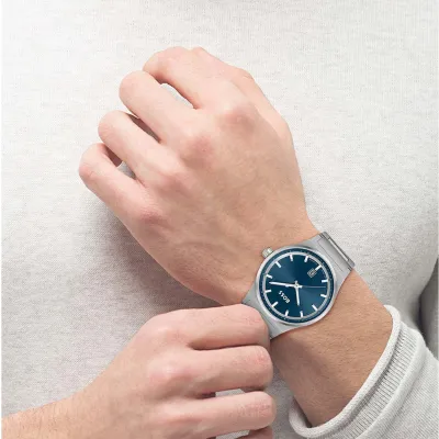 Hugo Boss Stainless Steel Blue Dial Men's Watch